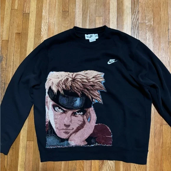 Embroidered Apparel Naruto Embroidered Hoodie Nike Nike X Naruto